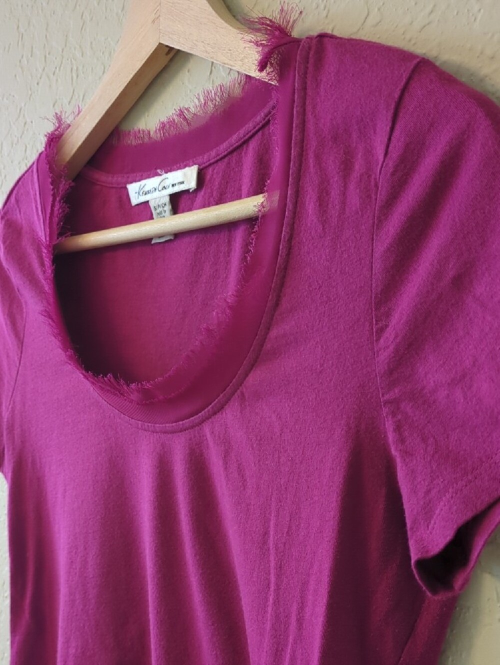 Kenneth Cole Magenta Fringe-Trim Scoop Neck Tank - Picture 4 of 6